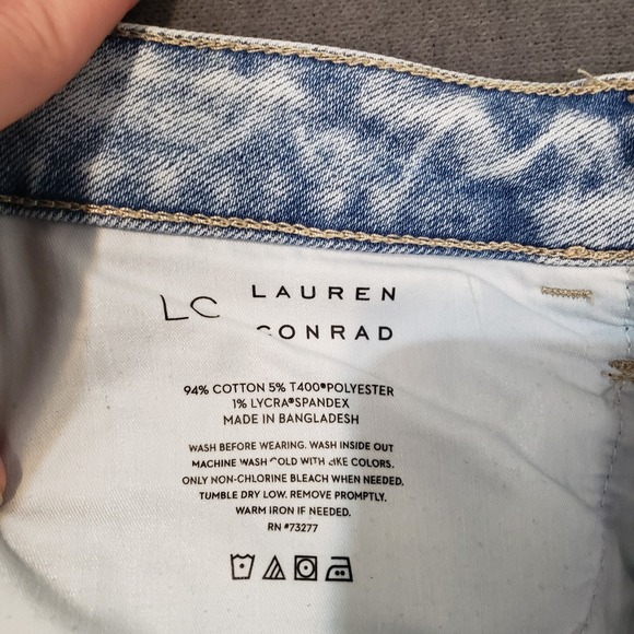 Lauren Conrad Jeans Womens Size 8 High Rise Skinny Button Fly Light Wash - Picture 6 of 9